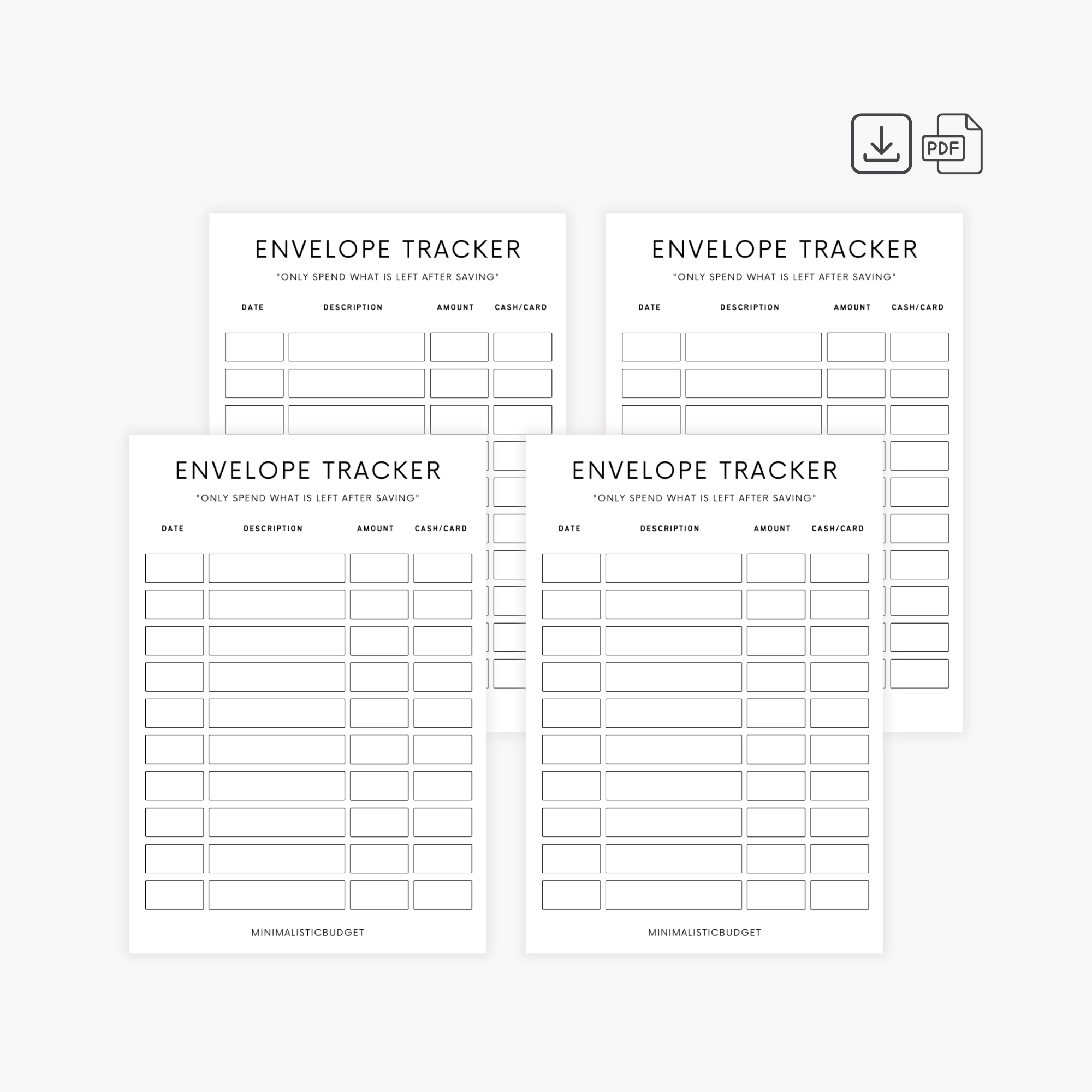a7-cash-envelope-trackers-digital-download-minimalistic-budget for Downloadable Template Free Free Printable Cash Envelope Tracker A7 CASH ENVELOPE TRACKERS | DIGITAL DOWNLOAD – Minimalistic Budget for Downloadable Template Free Free Printable Cash Envelope Tracker