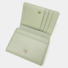 Light green wallet on a white background